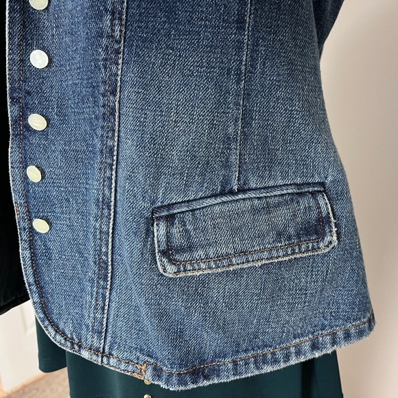 Lauren Jeans CO Denim Jacket with RLL Monogram Buttons size L - Picture 4 of 16